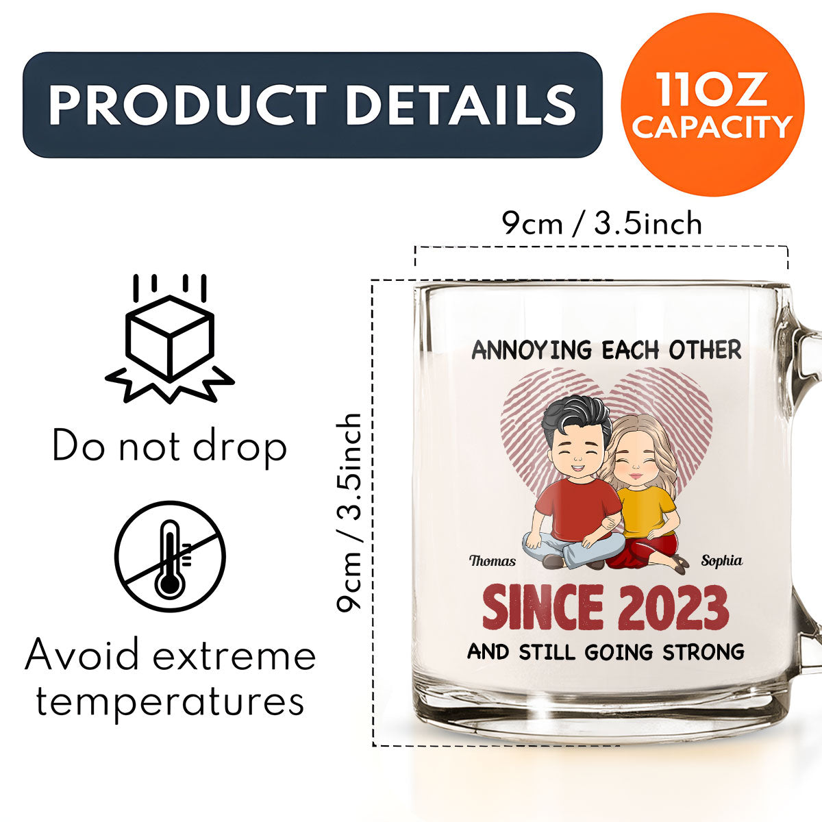 Annoying Each Other - Personalized Custom Glass Mug