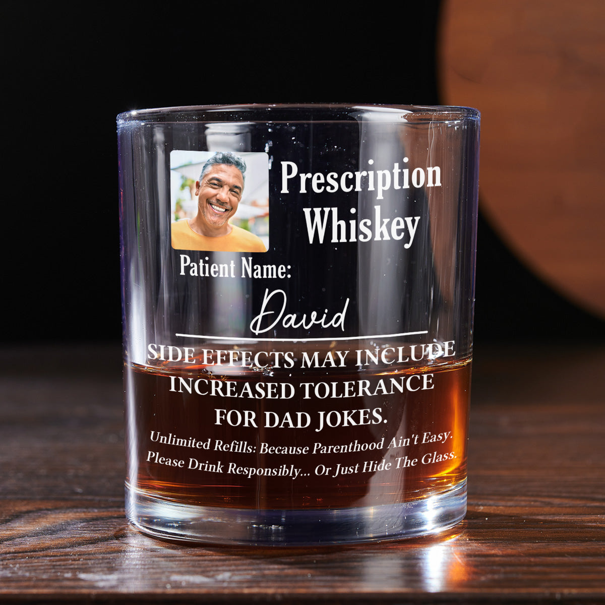 A Drink For Tired Parents - Personalized Custom Whiskey Glass