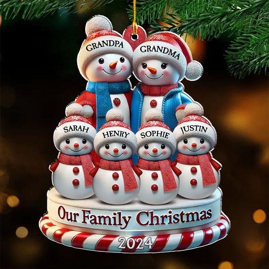 Our Christmas Family - Personalized Custom Acrylic Ornament