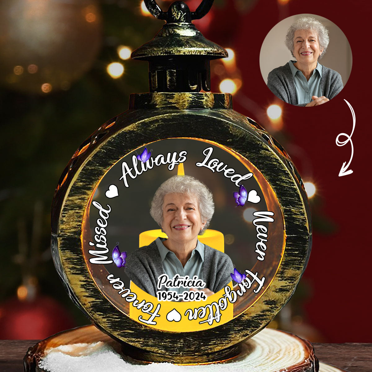 Forever Missed - Personalized Custom Christmas Lantern
