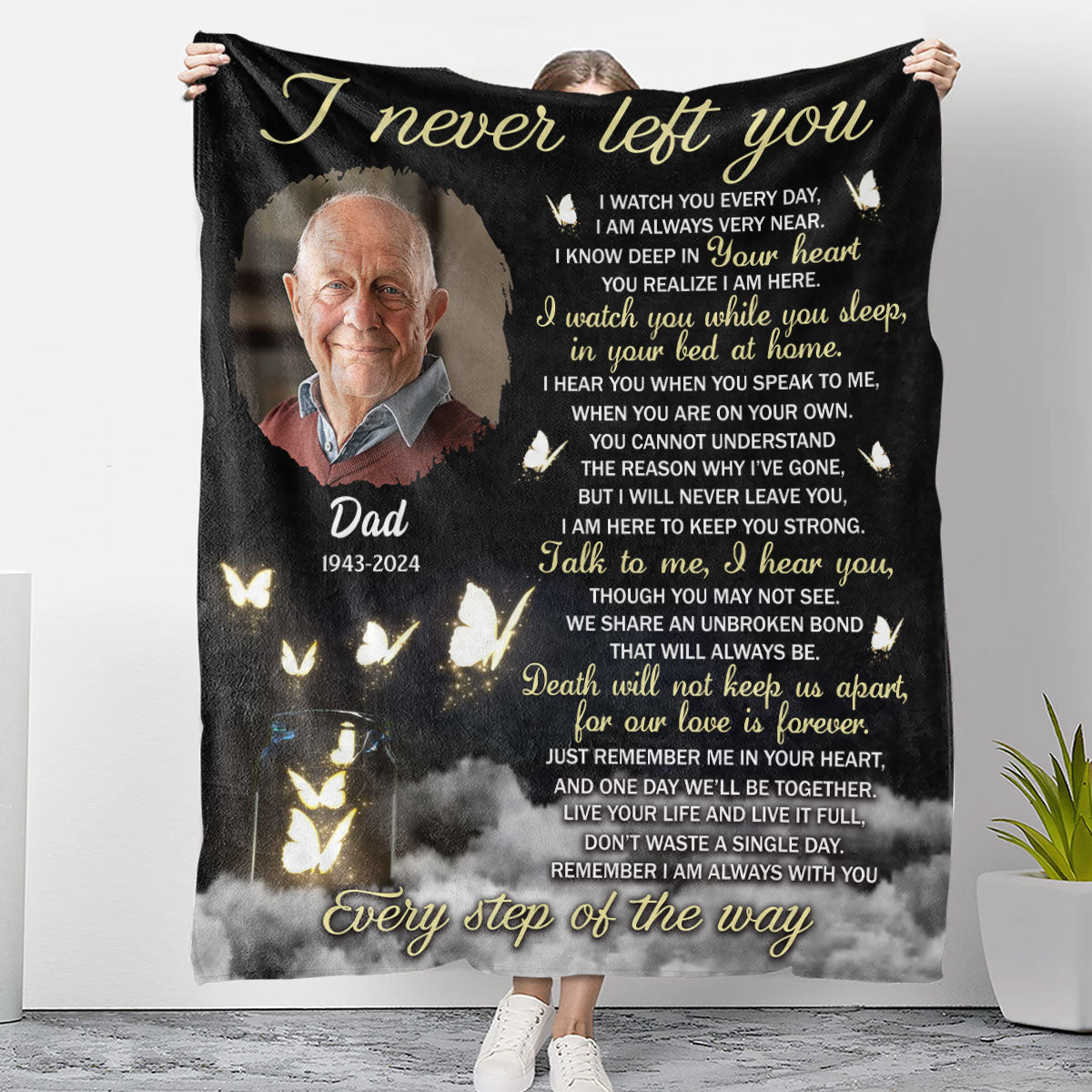 Every Step Of The Way - Personalized Custom Fleece Blanket