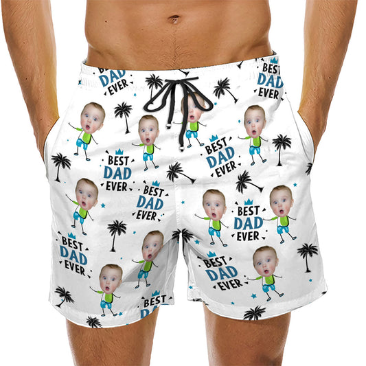 Best Dad Ever Summer Vibe - Personalized Custom Beach Shorts
