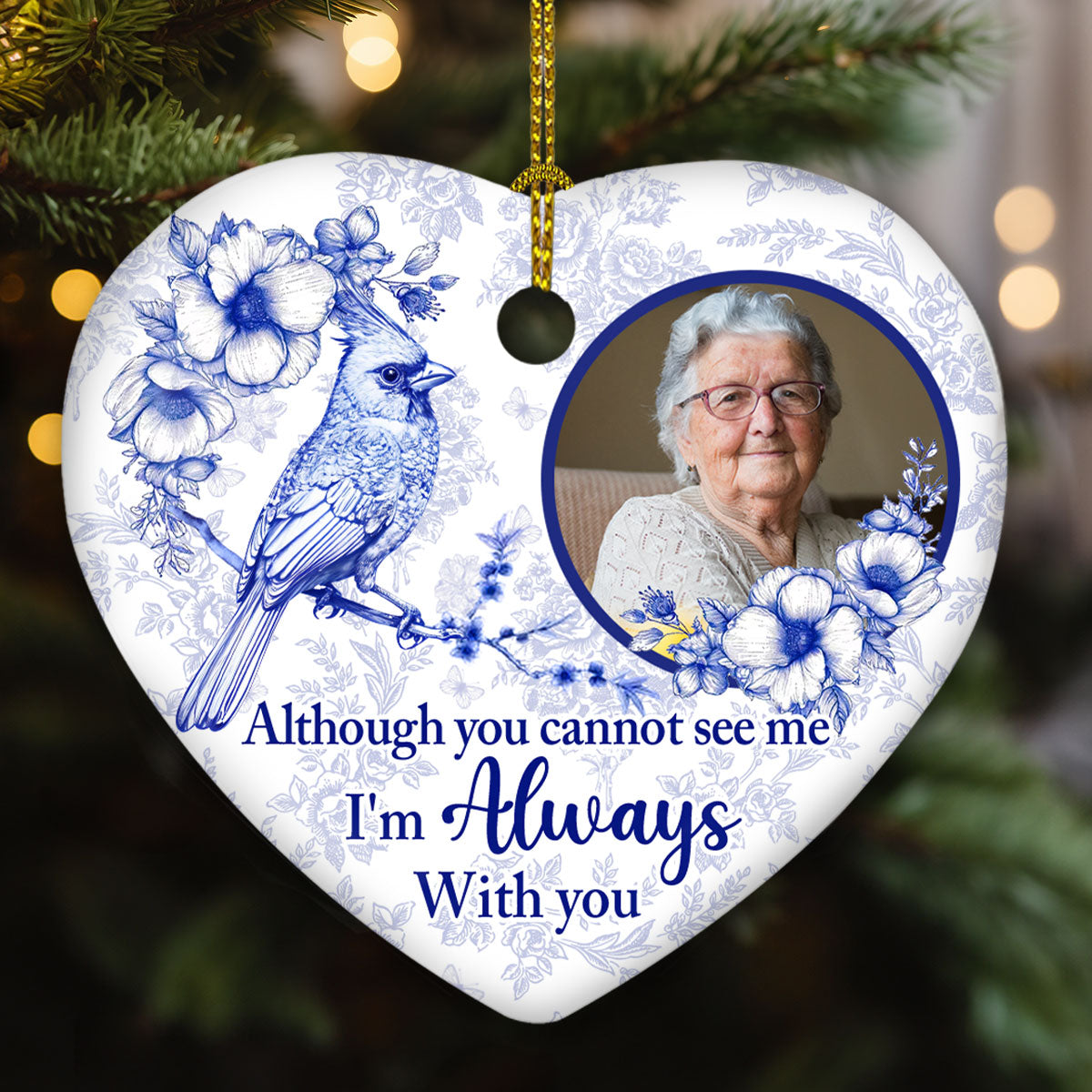 Although You Cannot See Me -  Personalized Custom Ceramic Ornament