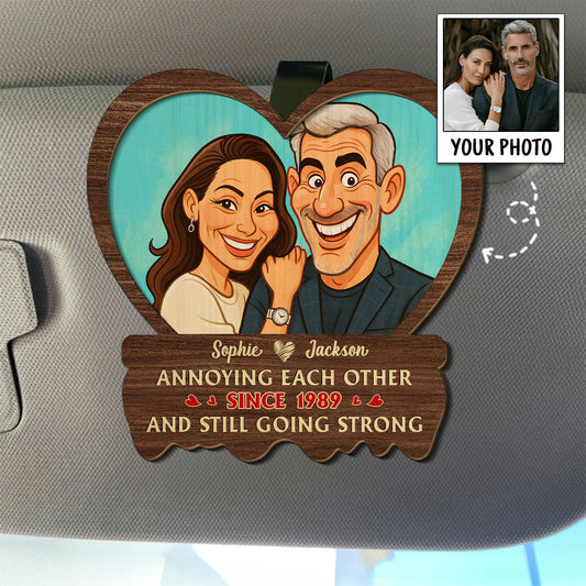Husband And Wife Still Going Strong - Personalized Custom Car Visor Clip