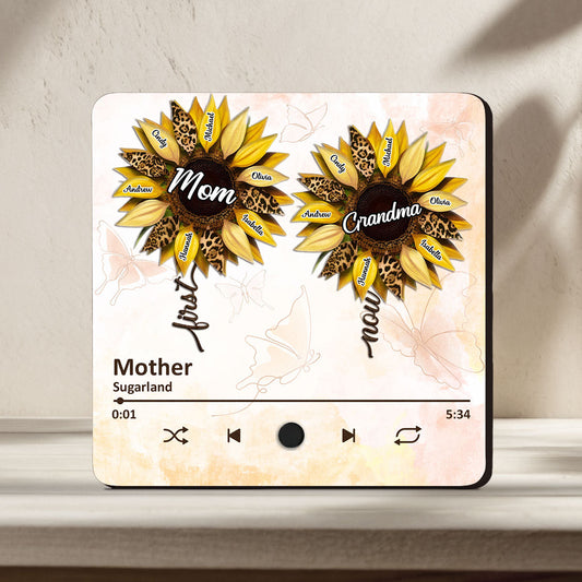 First Mom Now Grandma - Personalized Custom Music Fridge Magnet