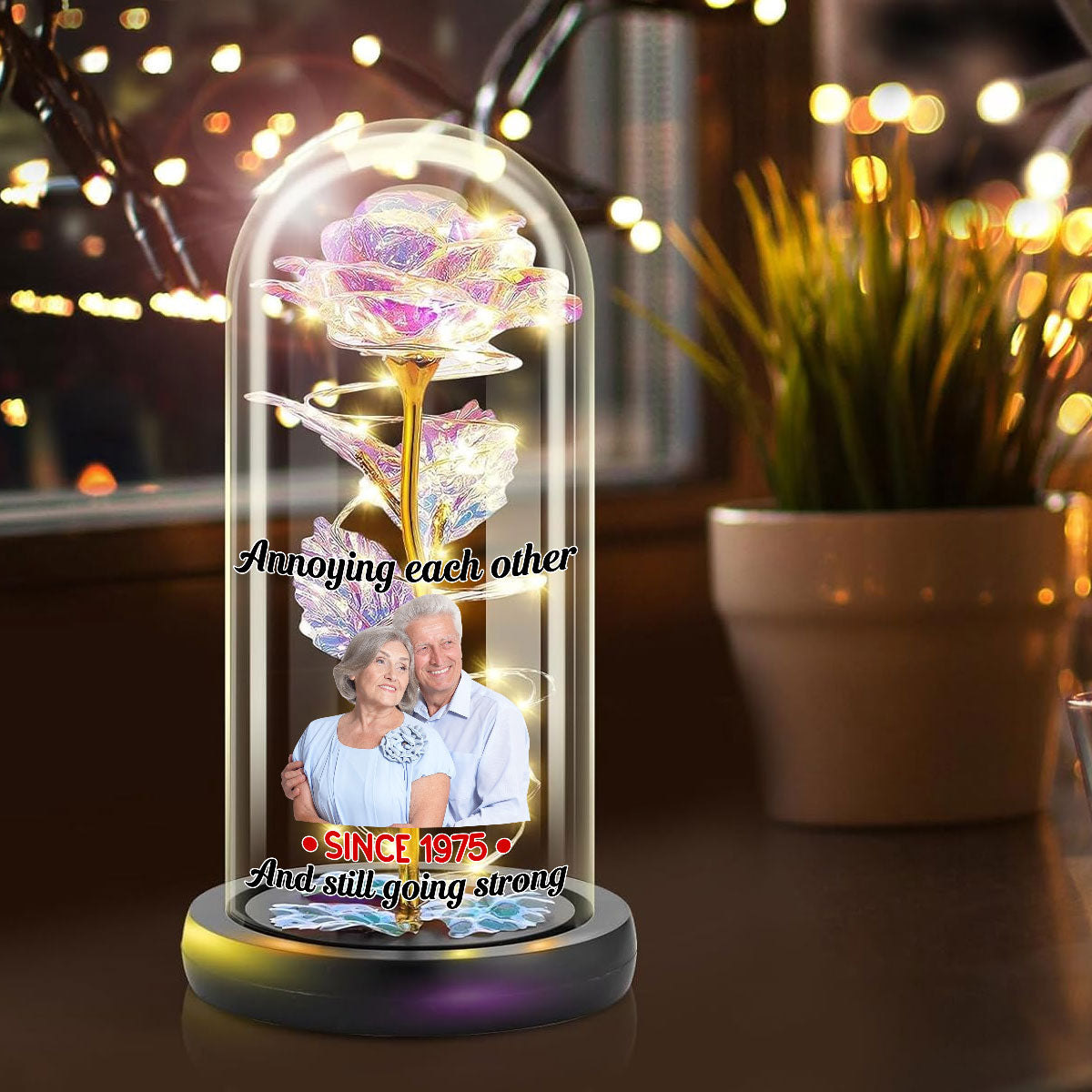 Annoying Each Other For Many Years Still Going Strong - Personalized Custom Sparkly Rose