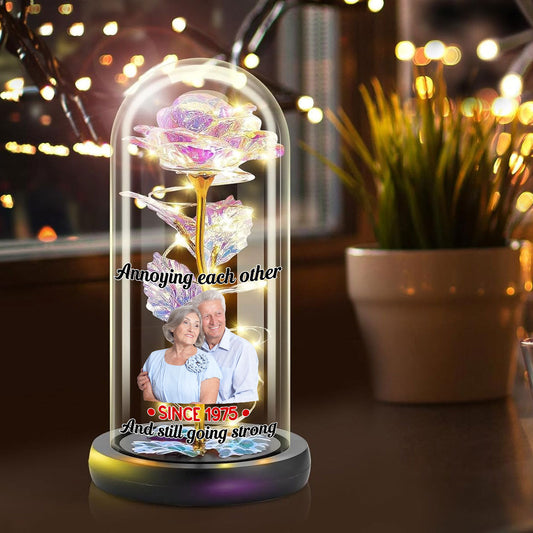 Annoying Each Other For Many Years Still Going Strong - Personalized Custom Sparkly Rose