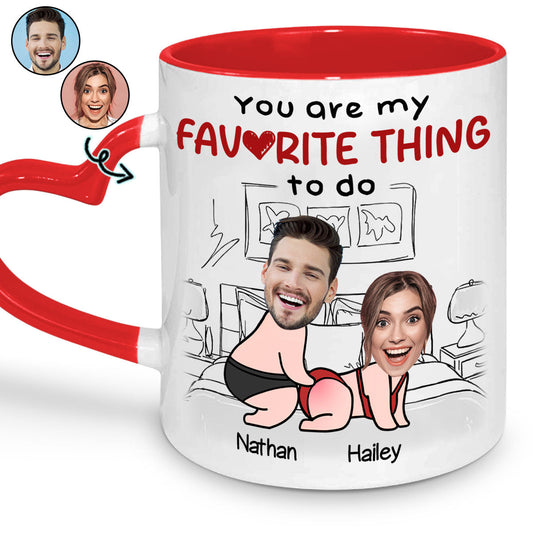 Favorite Thing - Personalized Custom Heart Handle Mug