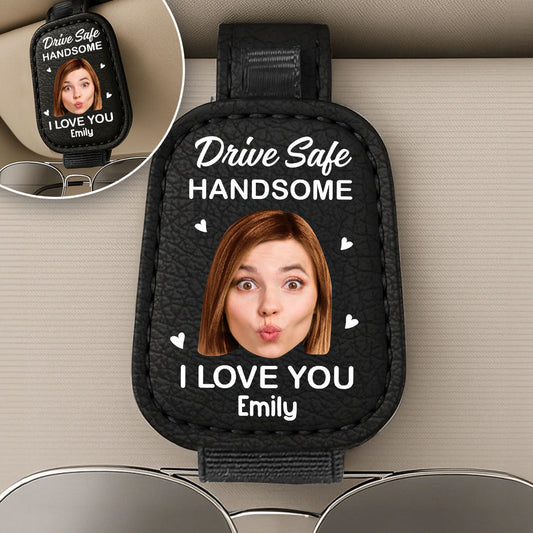 I Love You - Personalized Custom Sunglasses Holder For Car Visor