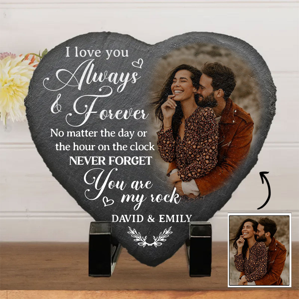 My Rock - Personalized Custom Heart Shaped Stone