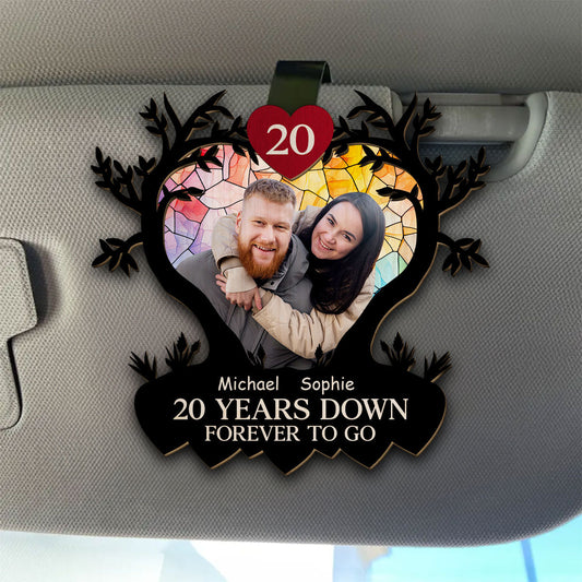 Many Years Down Forever To Go - Personalized Custom Car Visor Clip