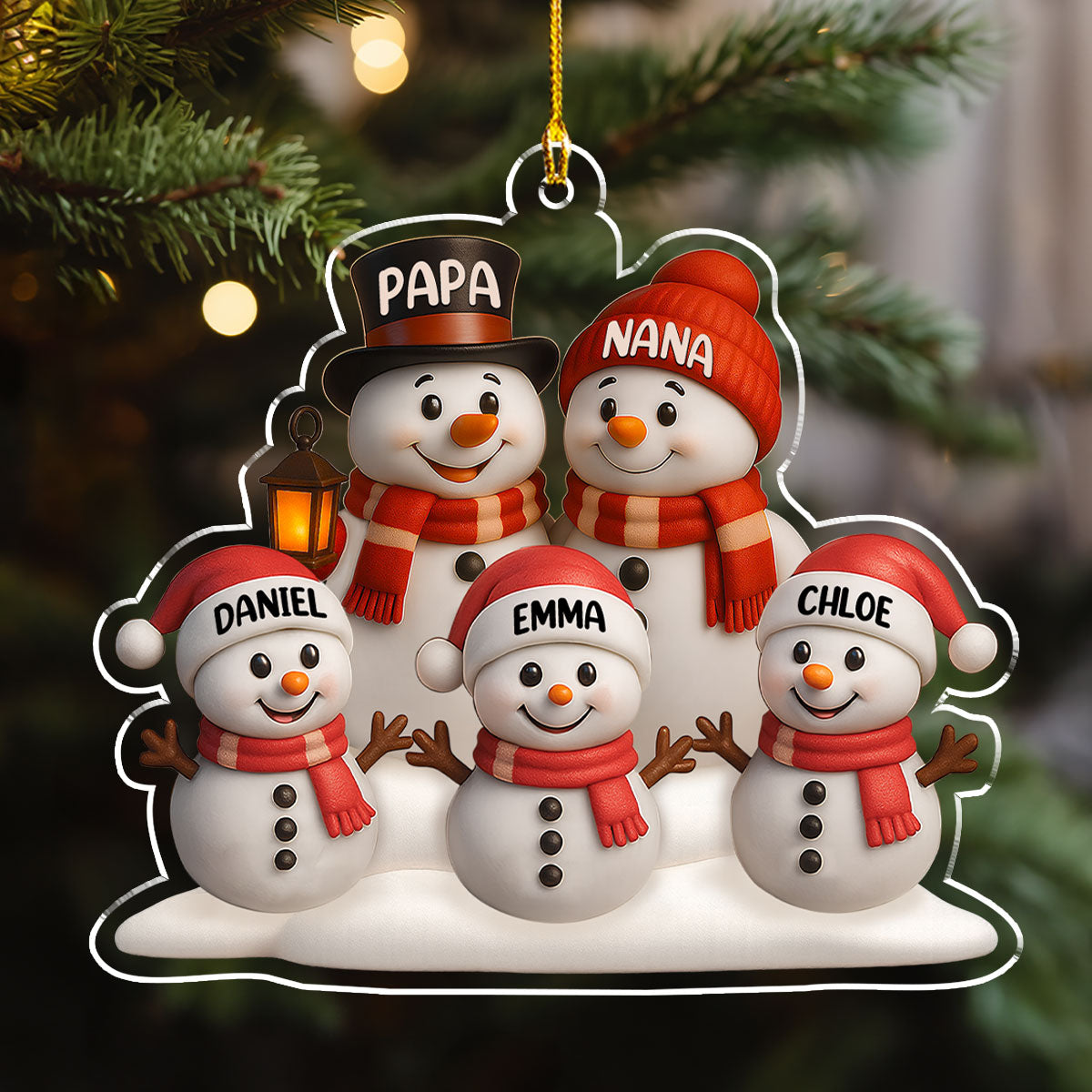 Love From Grandparents - Personalized Custom Acrylic Ornament
