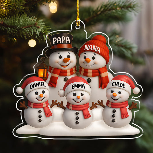 Love From Grandparents - Personalized Custom Acrylic Ornament