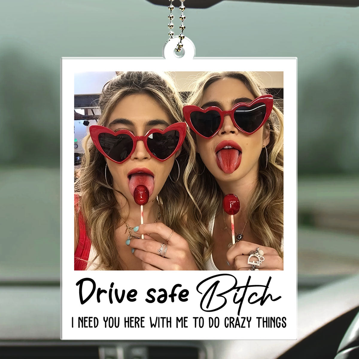 Drive Safe Bestie - Personalized Custom Car Ornament
