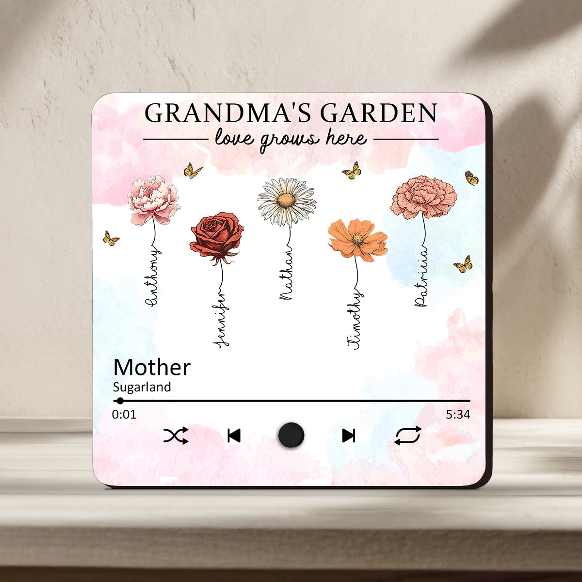 Love Grows Here - Personalized Custom Music Fridge Magnet