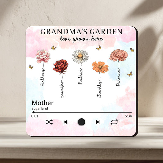 Love Grows Here - Personalized Custom Music Fridge Magnet