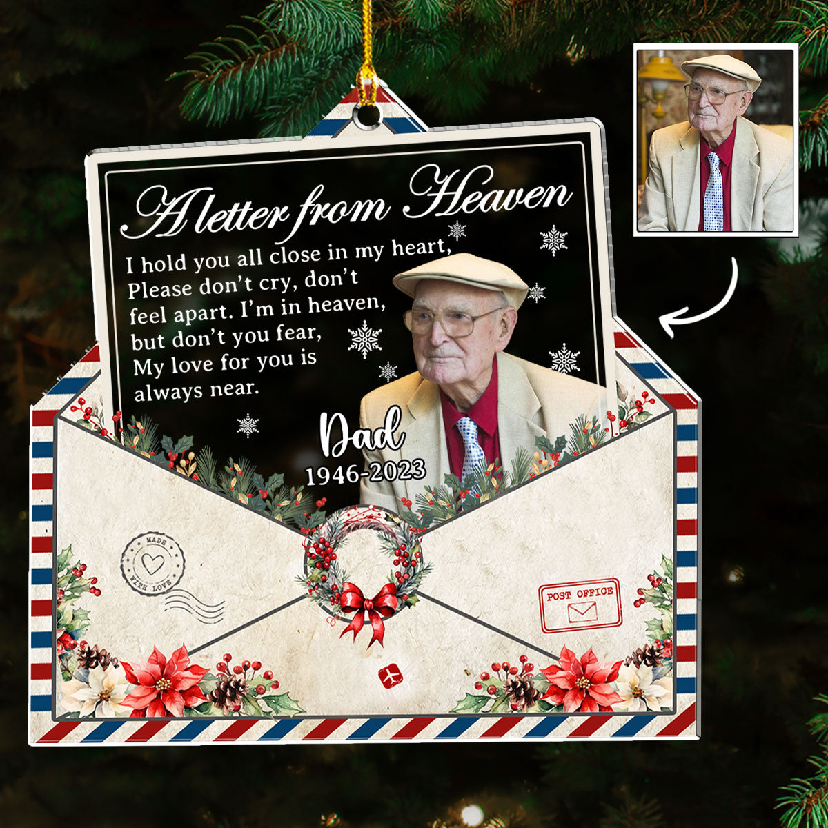 Letter From Heaven - Personalized Custom Acrylic Ornament