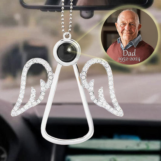 An Angel In Heaven - Personalized Custom Photo Angel Projection Car Ornament