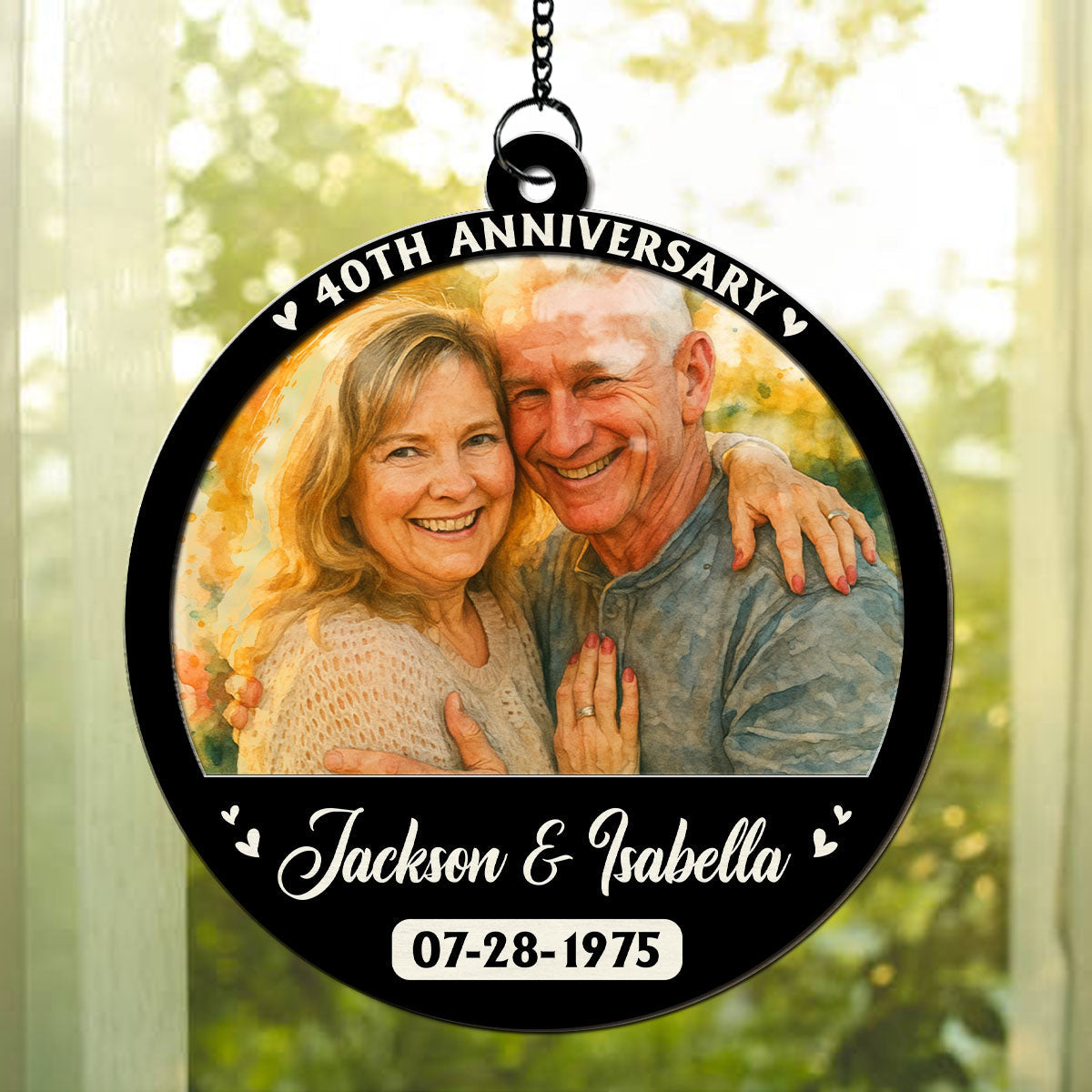 Love Last Forever Couple - Personalized Custom Suncatcher