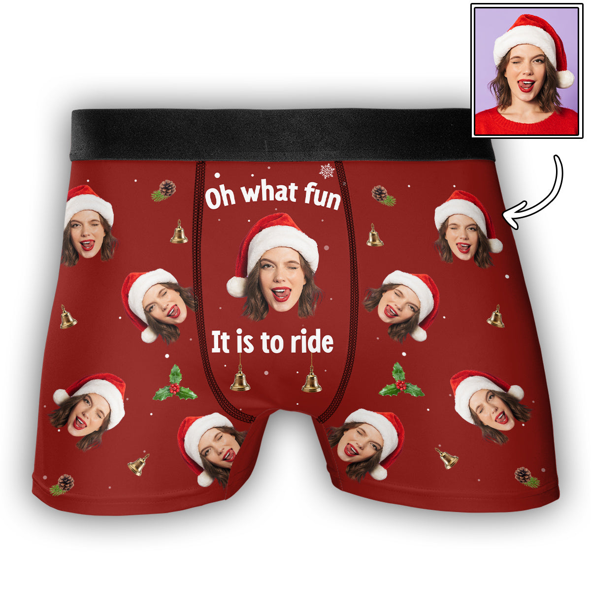 It Is to Ride - Personalized Photo Men's Boxer Briefs