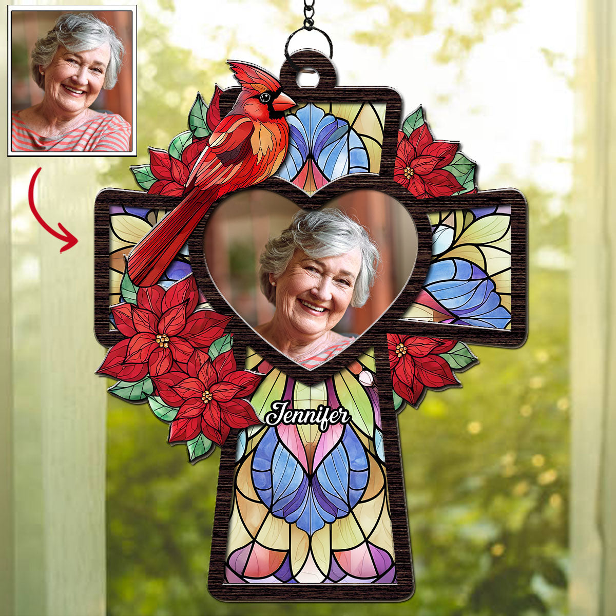 Always Beside You  - Personalized Custom Suncatcher