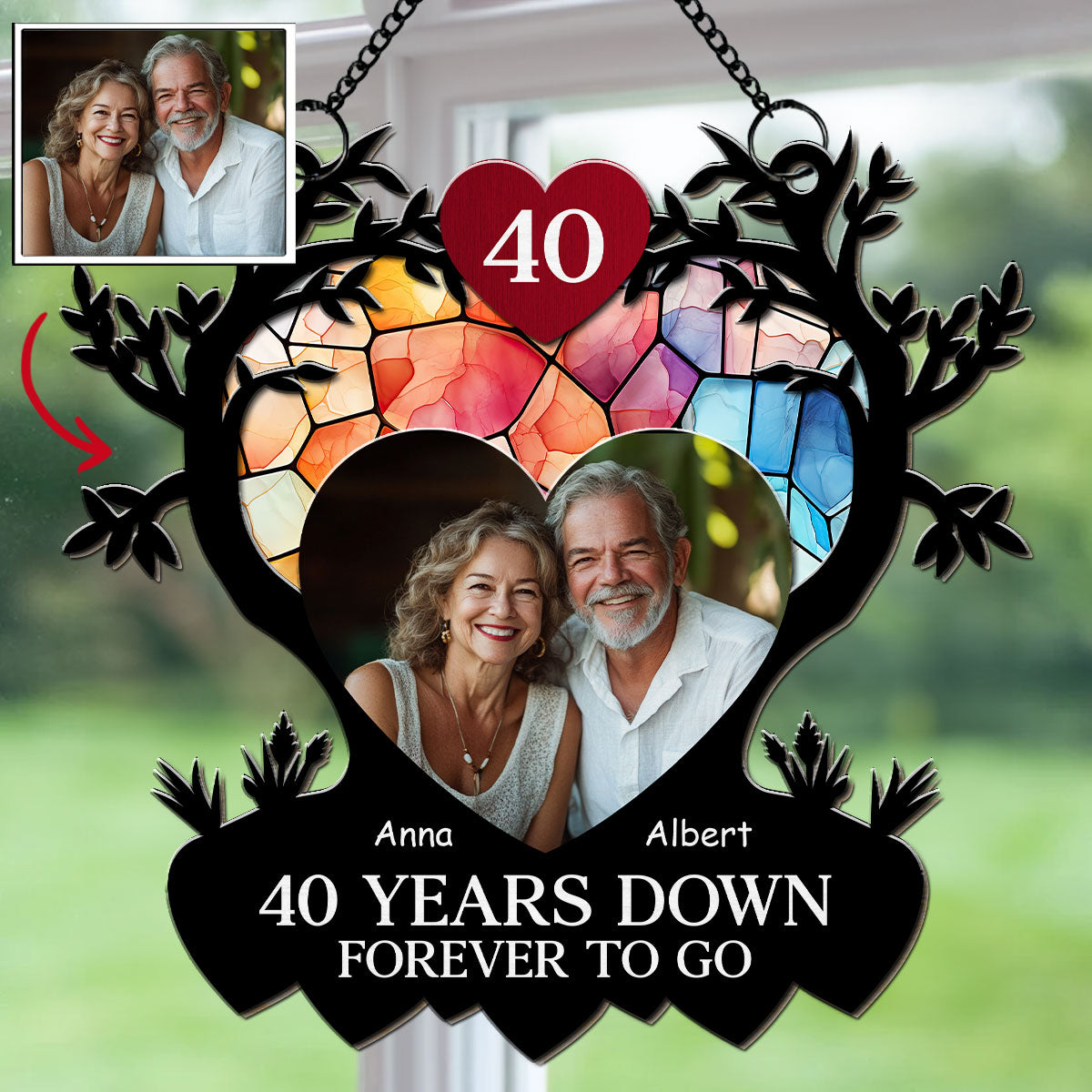 Grow Old With Me - Personalized Custom Suncatcher