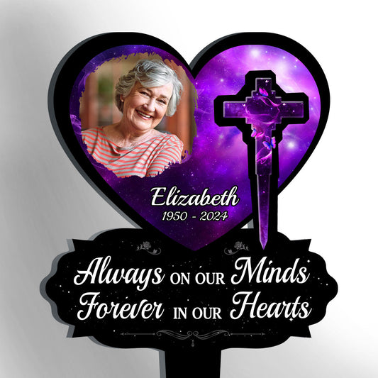 Forever In Our Hearts - Personalized Custom Acrylic Garden Stake