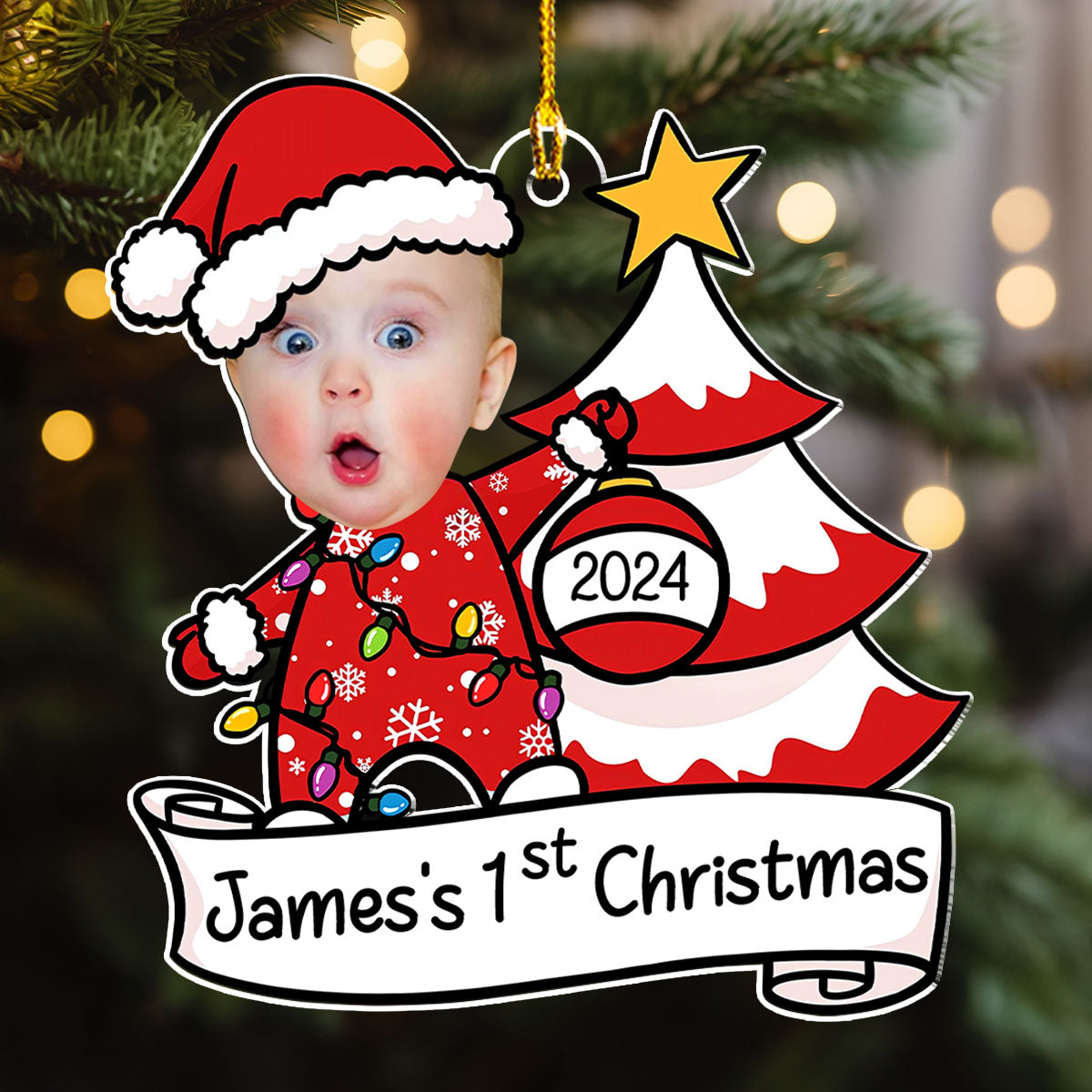 Baby 1st Christmas - Personalized Custom Acrylic Ornament