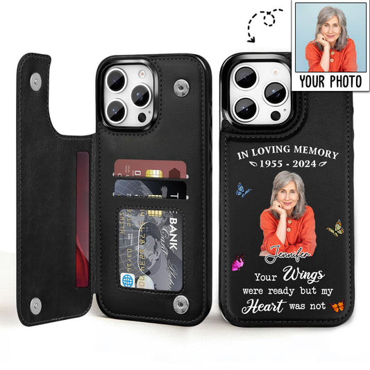 In Loving Memory - Personalized Custom Leather Phone Case
