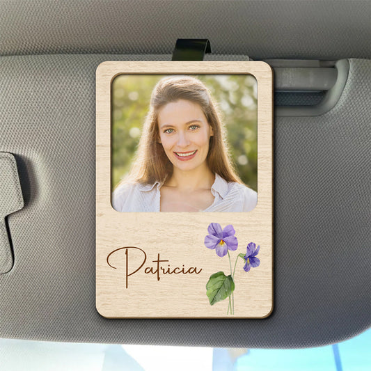 Birth Month Flower - Personalized Custom Car Visor Clip