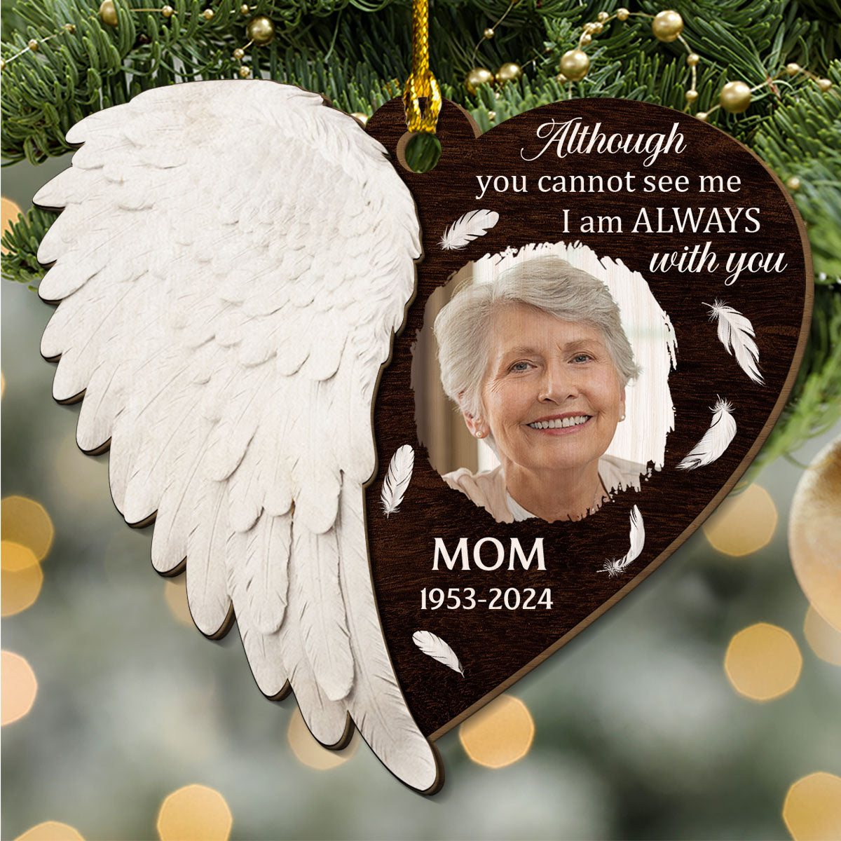 Right Here For You - Personalized Custom 2-layered Wood Ornament