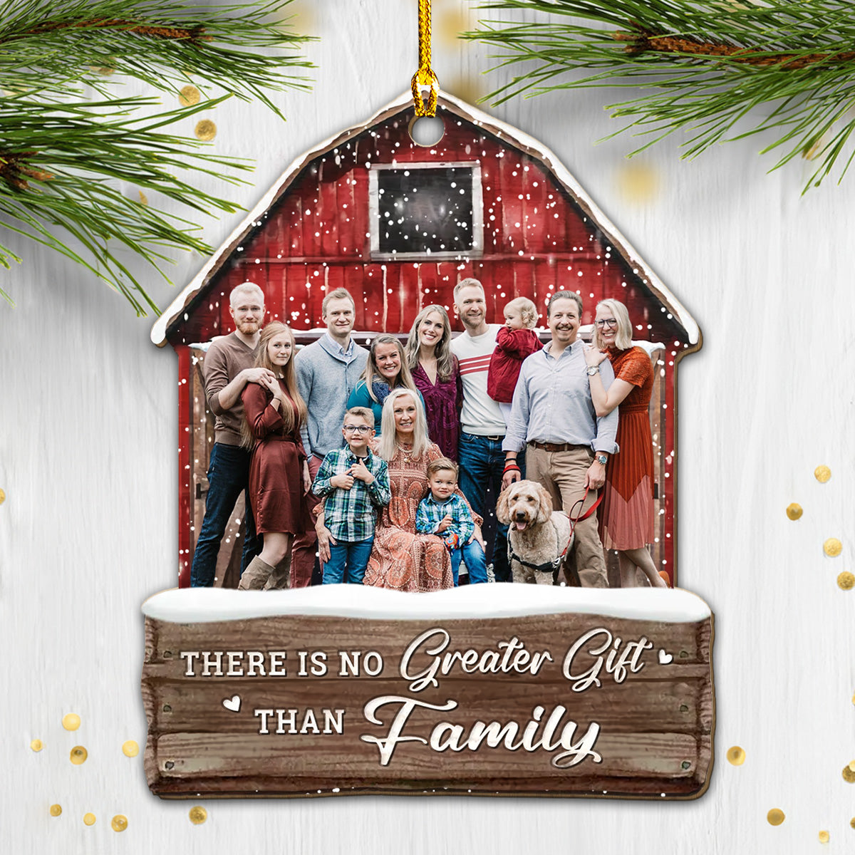 Enjoy The Christmas Season Together - Personalized Custom Wood Ornament