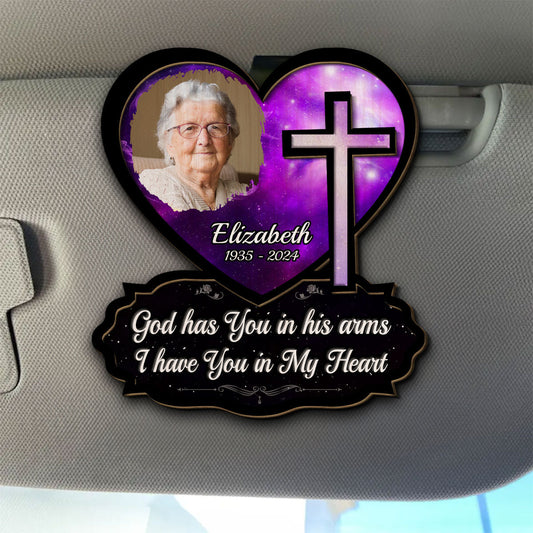 In Our Hearts - Personalized Custom Car Visor Clip