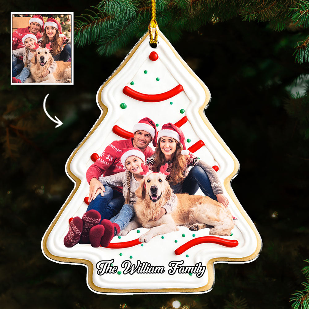 Christmas Tree Cake Photo - Personalized Custom Acrylic Ornament