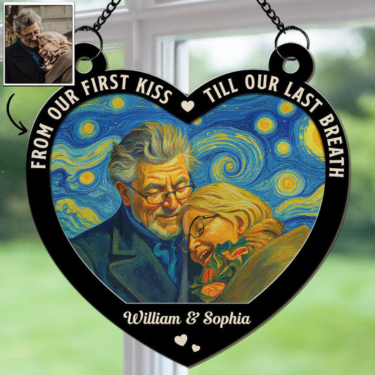 Couple From Our First Kiss - Personalized Custom Suncatcher