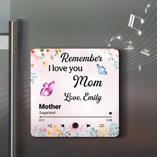 Remember I Love You Mom - Personalized Custom Music Fridge Magnet