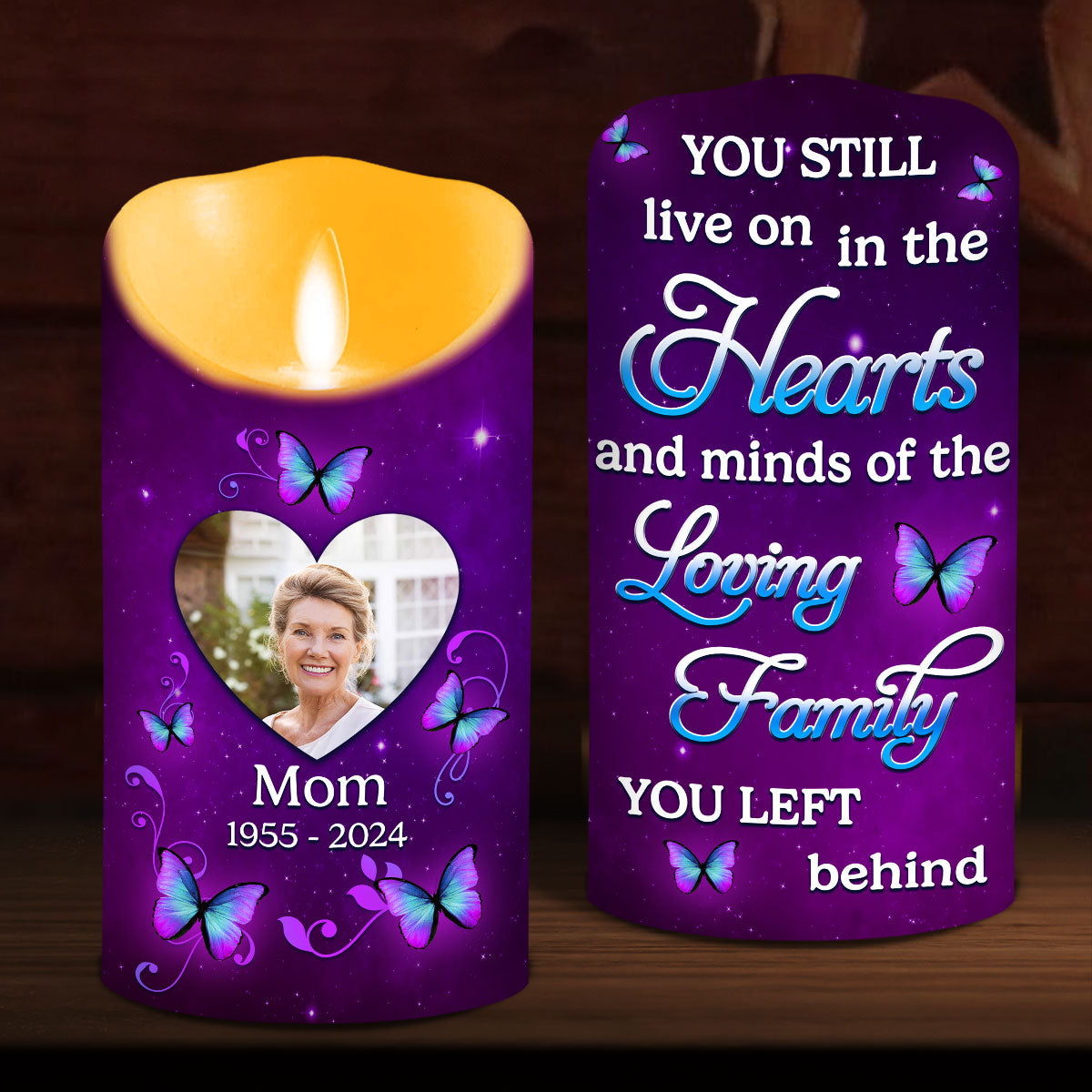 In My Heart Forever - Personalized Custom LED Candle