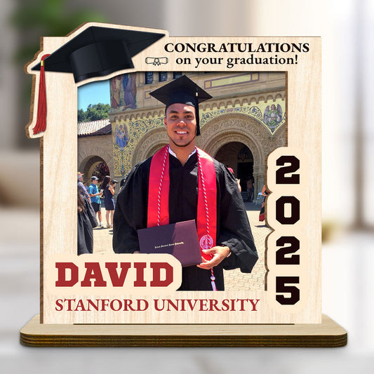 A Journey Completed - Personalized Custom 2-Layer Wood Plaque With Flat Base