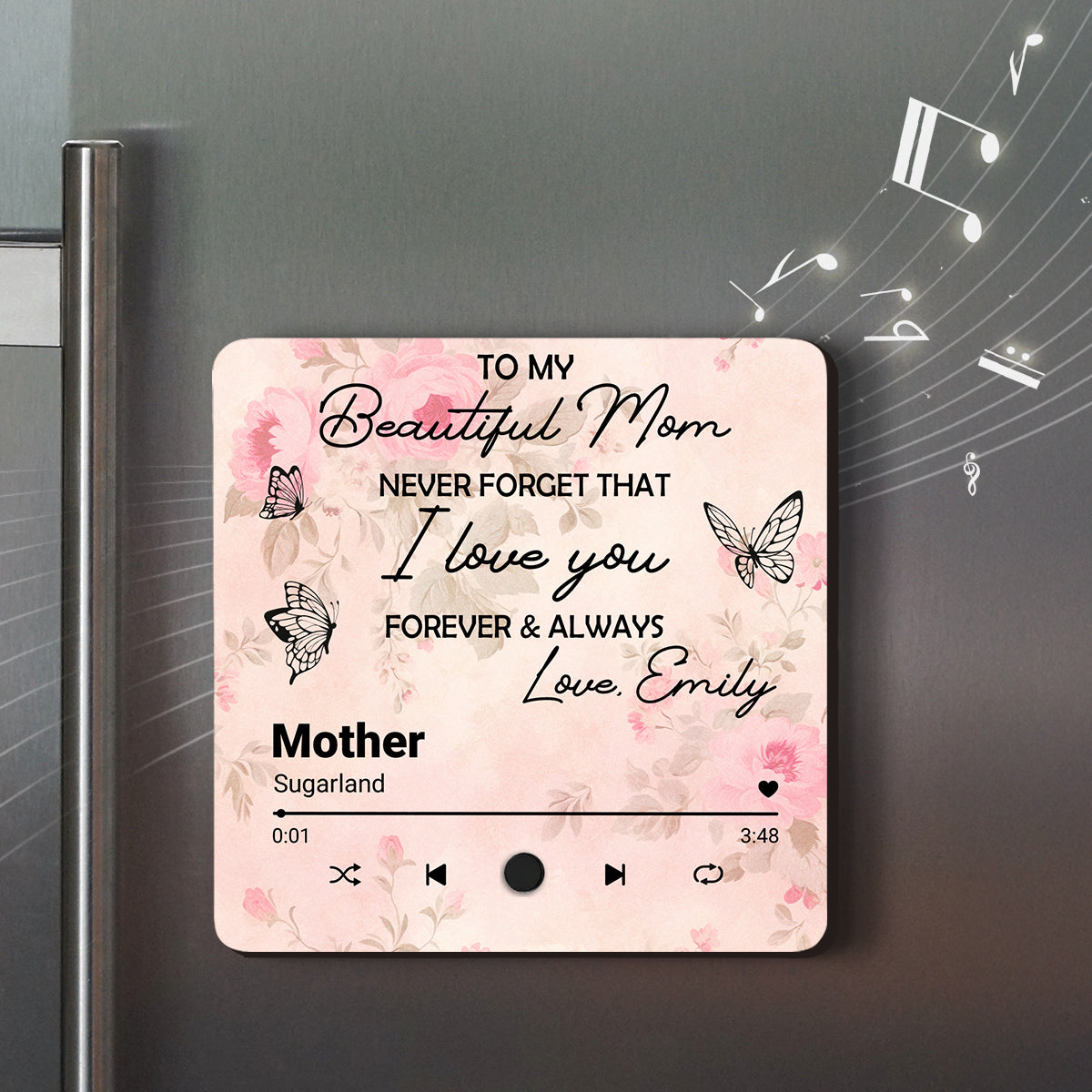 Forever And Always - Personalized Custom Music Fridge Magnet