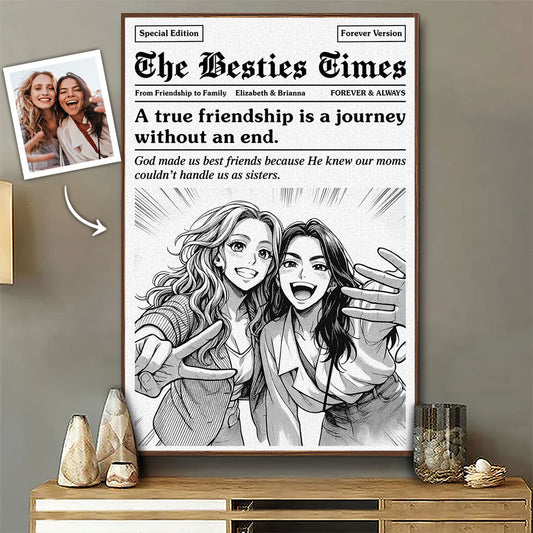 Newspaper The Bestie Times - Personalized Custom Poster