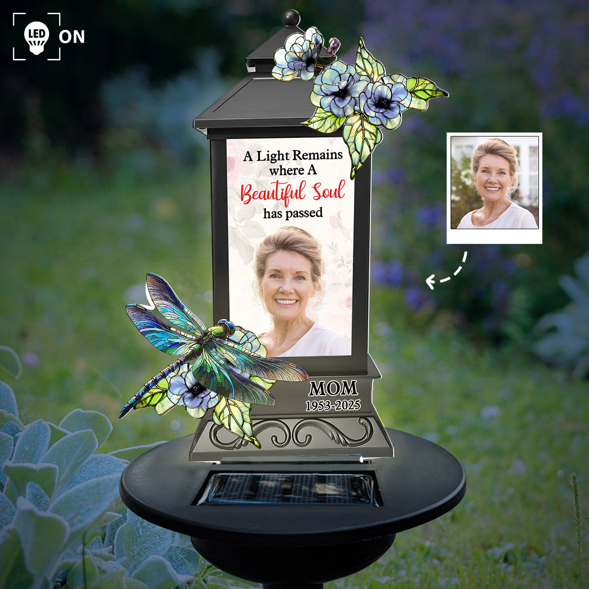 A Light Remains Where A Beautiful Soul Has Passed - Personalized Custom Solar Light