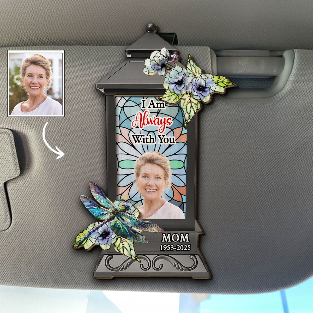 You Beside Us Every Day - Personalized Custom Car Visor Clip