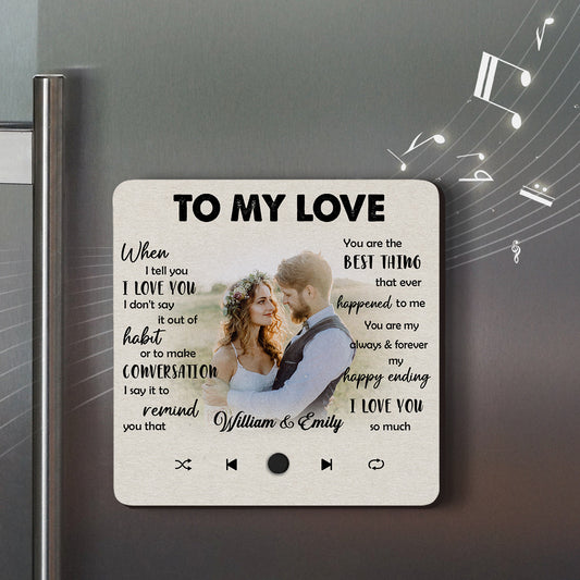 To My Love - Personalized Custom Music Fridge Magnet