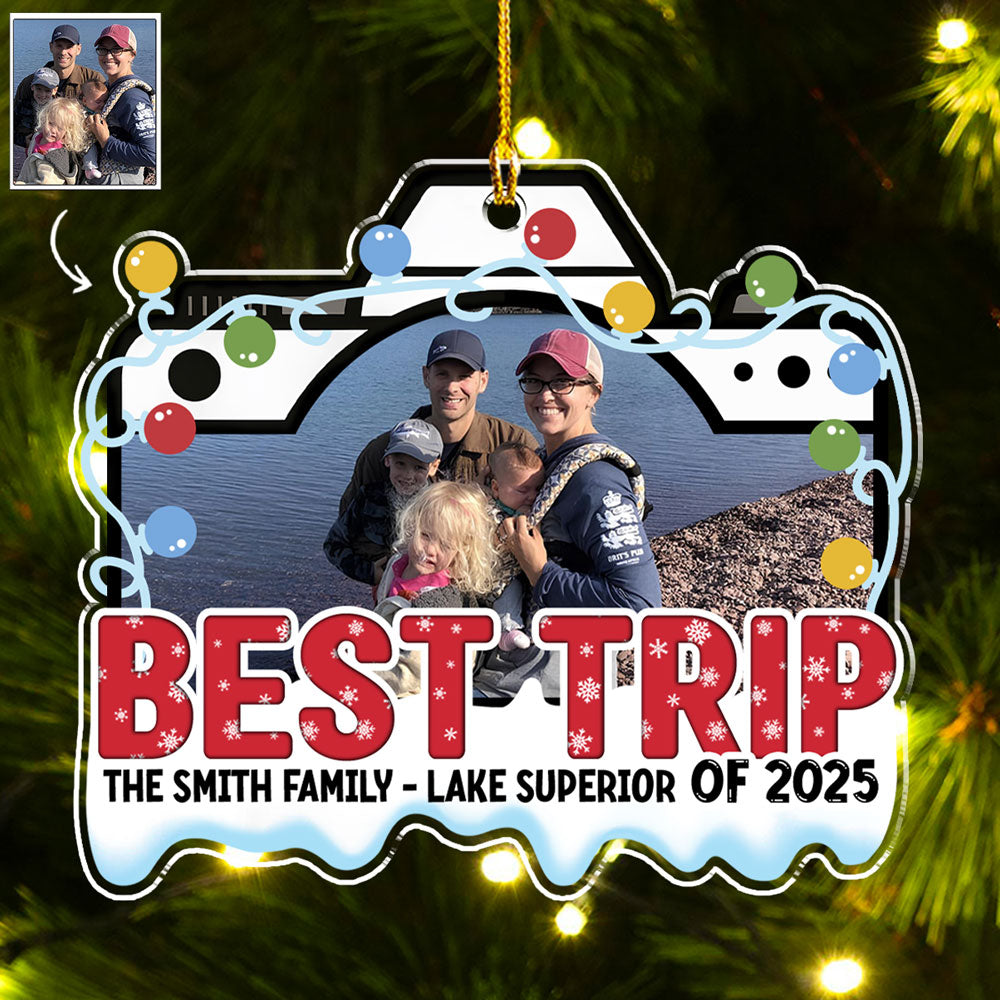 Best Trip Ever - Personalized Custom Acrylic Ornament