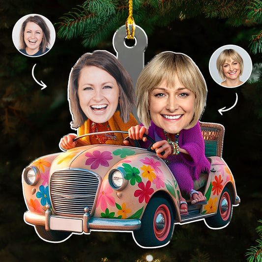 Bestie In Car - Personalized Custom Acrylic Ornament