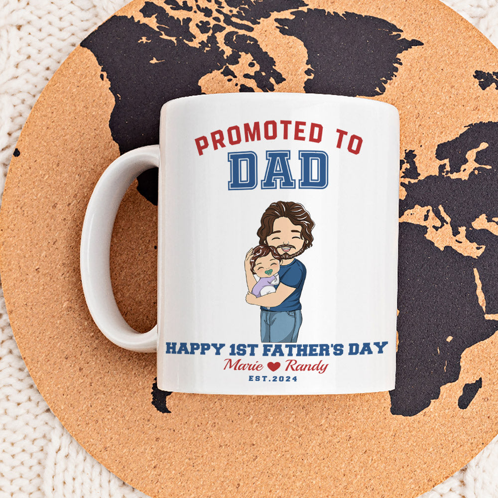 Promoted To Daddy - Personalized Custom Coffee Mug