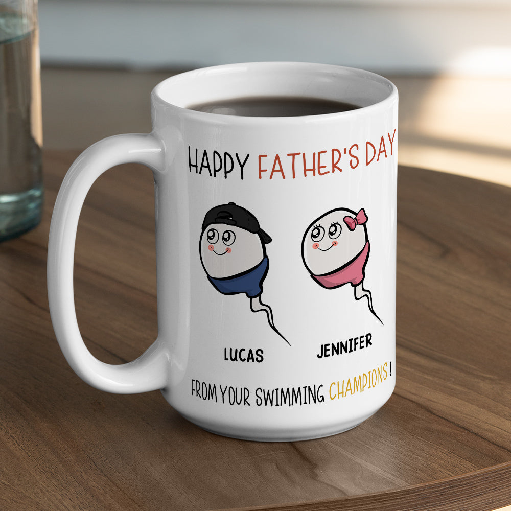 The Champions Of Father - Personalized Custom Mug