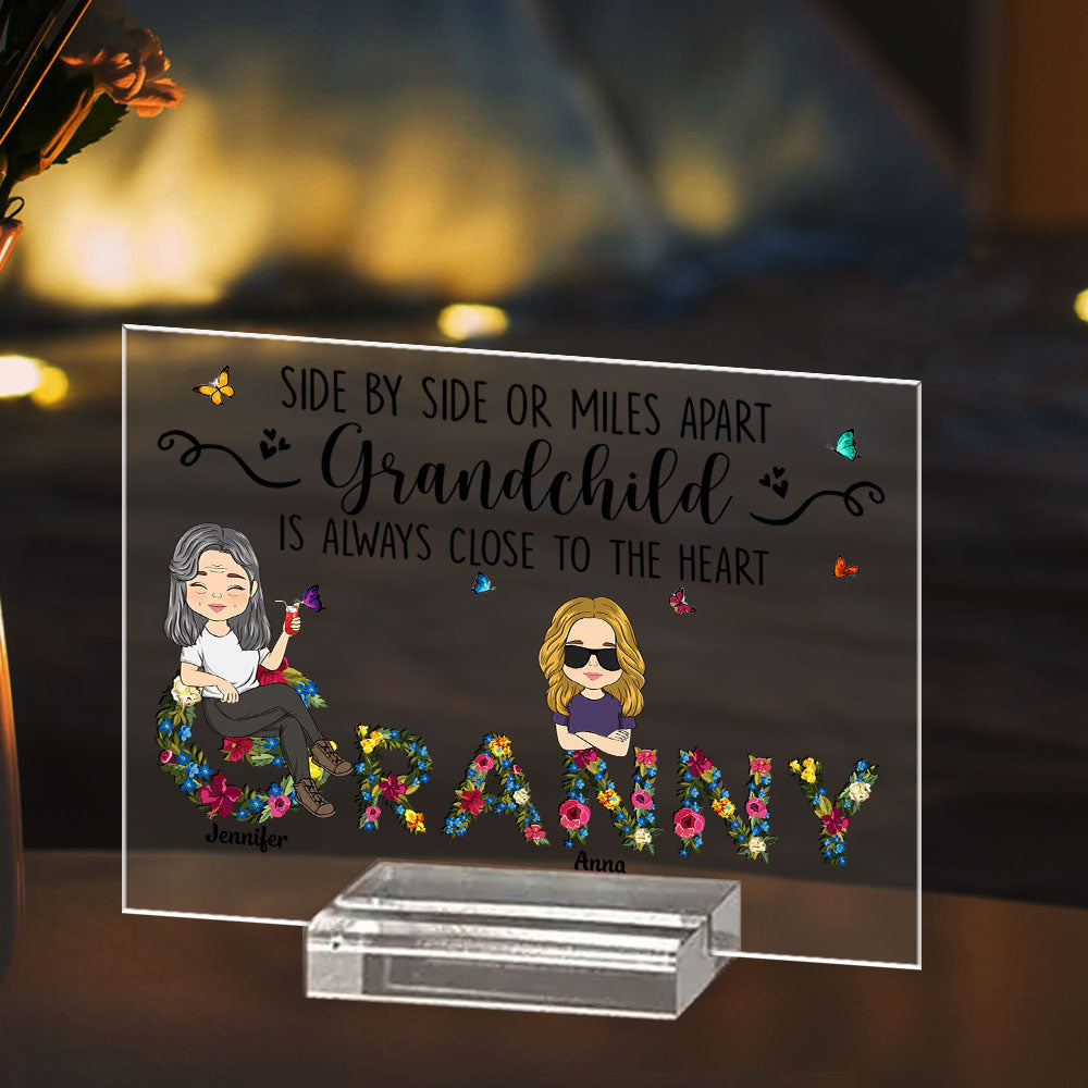 Side By Side - Personalized Custom Acrylic Plaque With Base