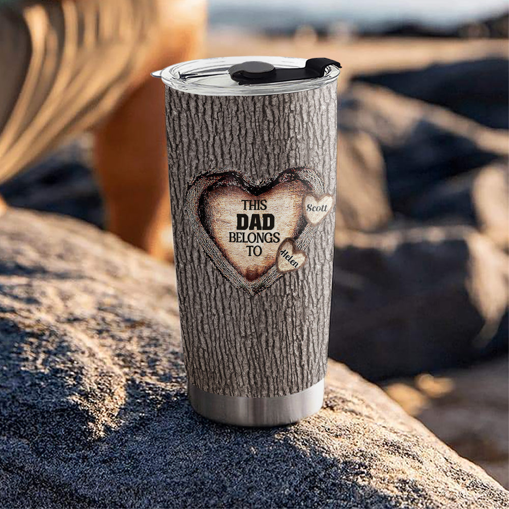 Heart Of Dad - Personalized Custom Tumbler