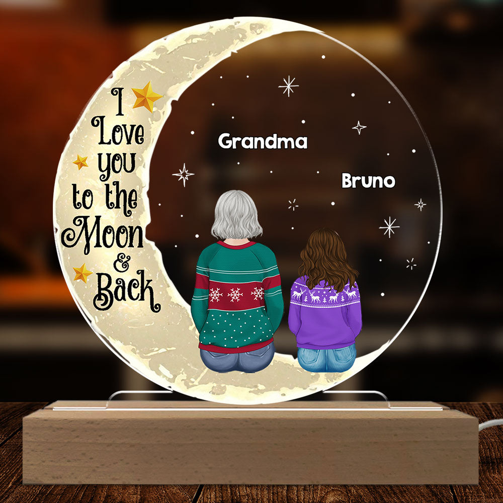 To The Moon And Back - Personalized Custom Acrylic Night Light
